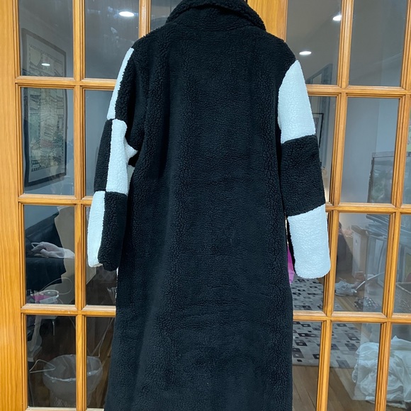 Azalea Wang Check It Teddy Coat-Small NEW - Picture 2 of 3